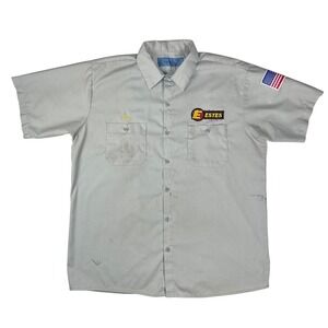 Cintas Estes Express Lines Work Shirt Mens XL Gray Short Sleeve "Ray" Name Patch